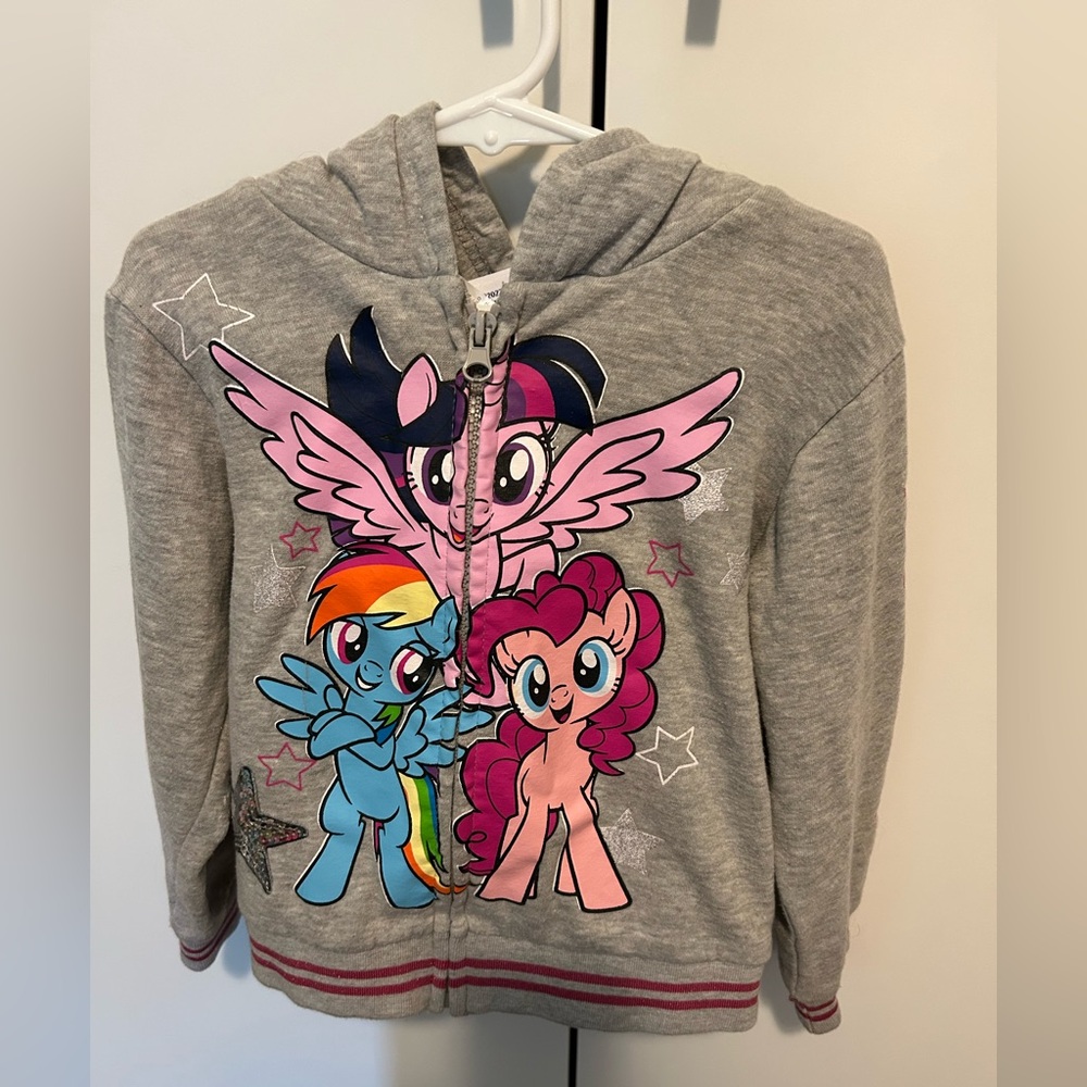 My Little Pony Gray Kids Hoodie size 6